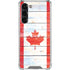 Canada Flag Light Wood Galaxy S24 FE Clear Case